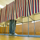 A lone voter casts his ballot in a booth at a polling location November 4, 2004 in Hazel Green, Wisconsin.
